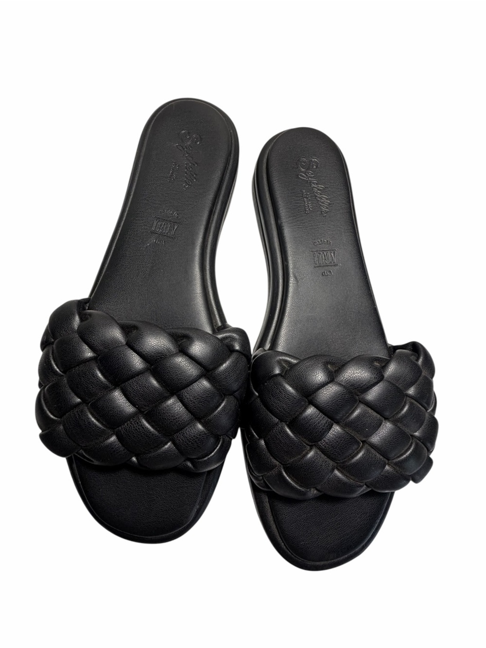 Seychelles Bellissima Puffy Woven Slide SandaBlack Braided Slide Sandal Women 10